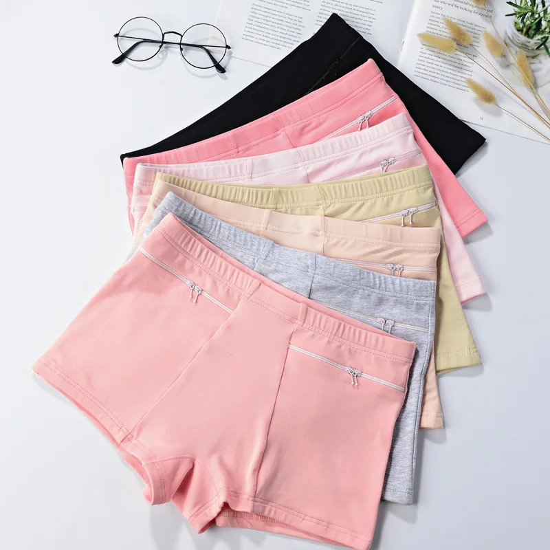 Boxer Brief Pack Cotton - Zomerrokshorts met zakken, damesondergoed, veiligheidsshorts, damesveiligheidsbroek