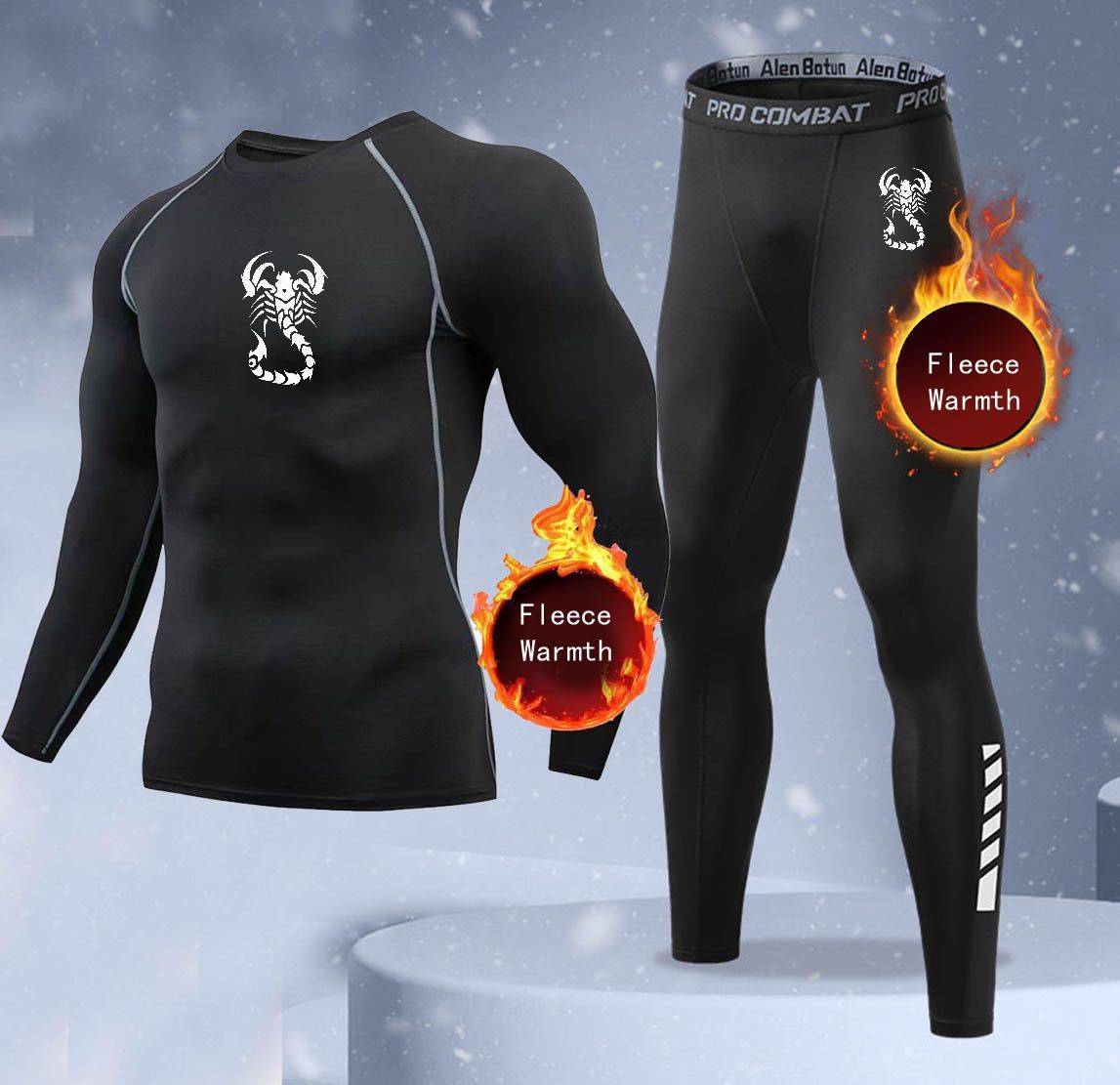 Thermal Long John - Nieuwe 2-delige winter warme heren ondergoedset,