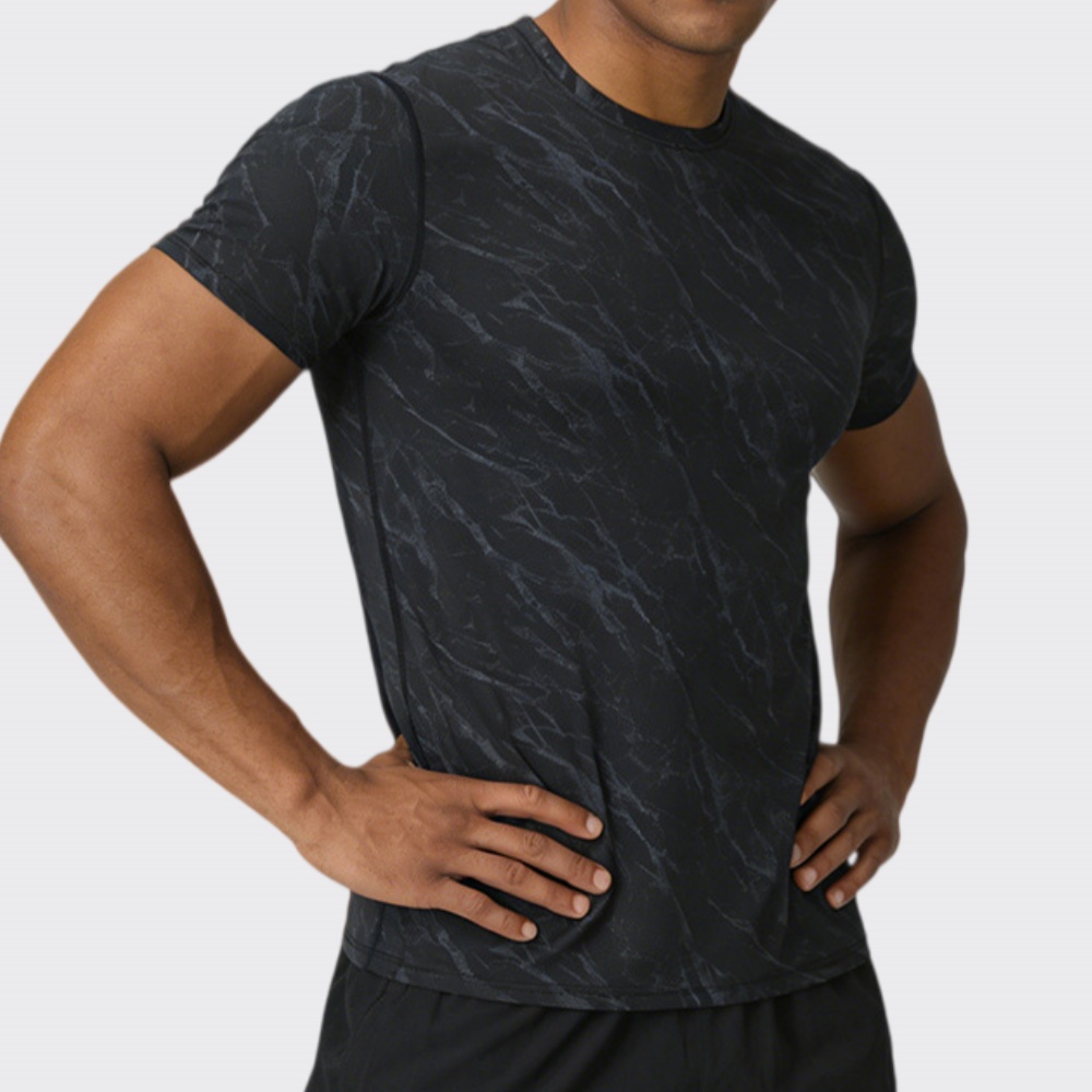 T Shirt Tight Fit - Zomer heren sneldrogende fitness T-shirt korte