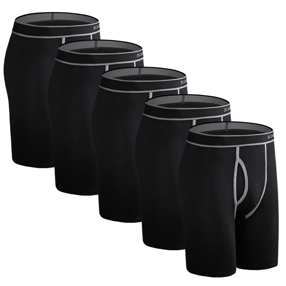 Boxer Brief Pack Cotton - 5pcs Lange Boxer Heren Boxershorts Mannen