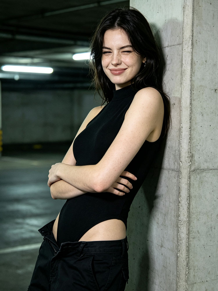 Tank Top Ribbed - Basic mouwloze geribbelde bodysuit met mock-hals