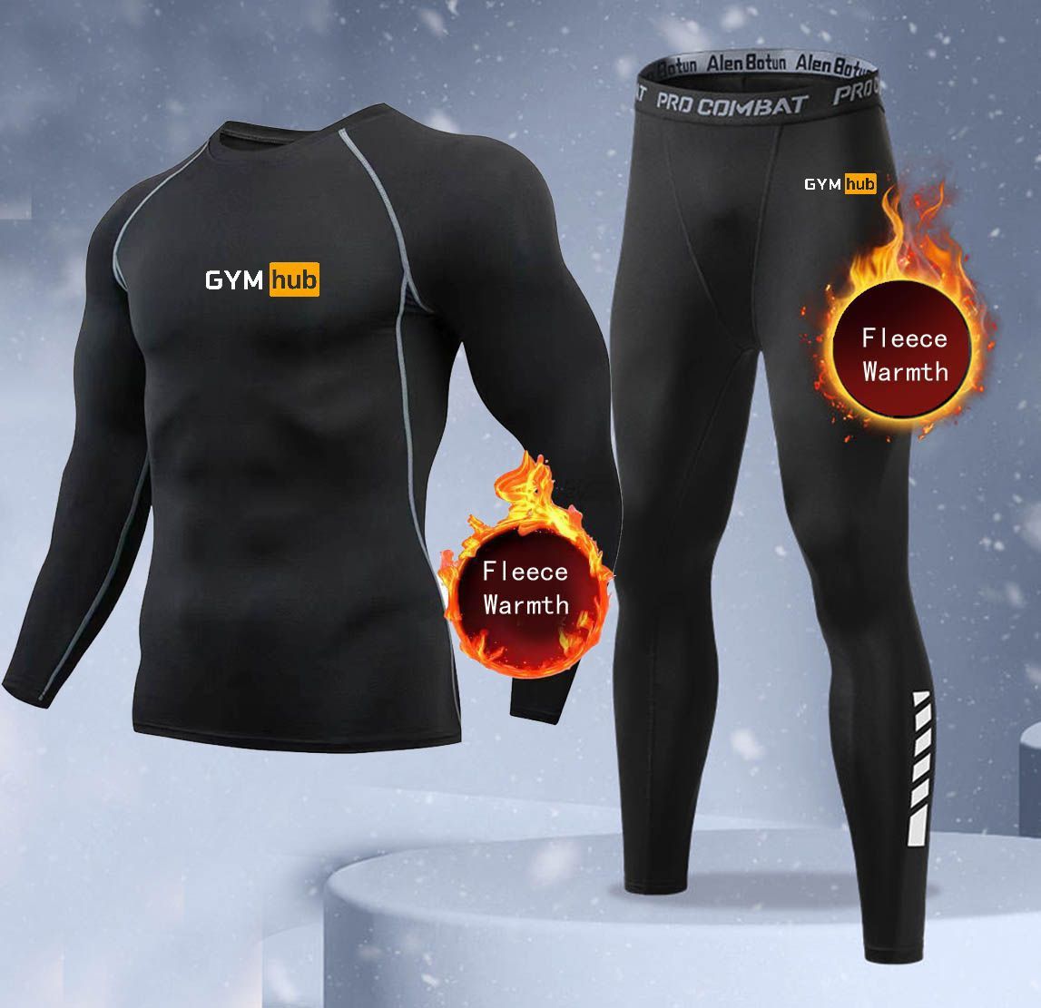 Nieuwe 2-delige winter warme h - Thermal Long John recensie en prijs