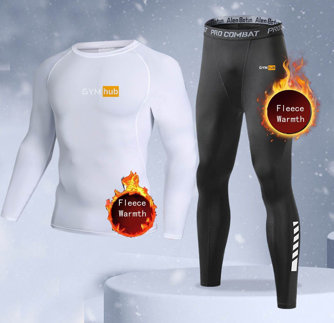Nieuwe 2-delige winter warme h - Thermal Long John recensie en prijs
