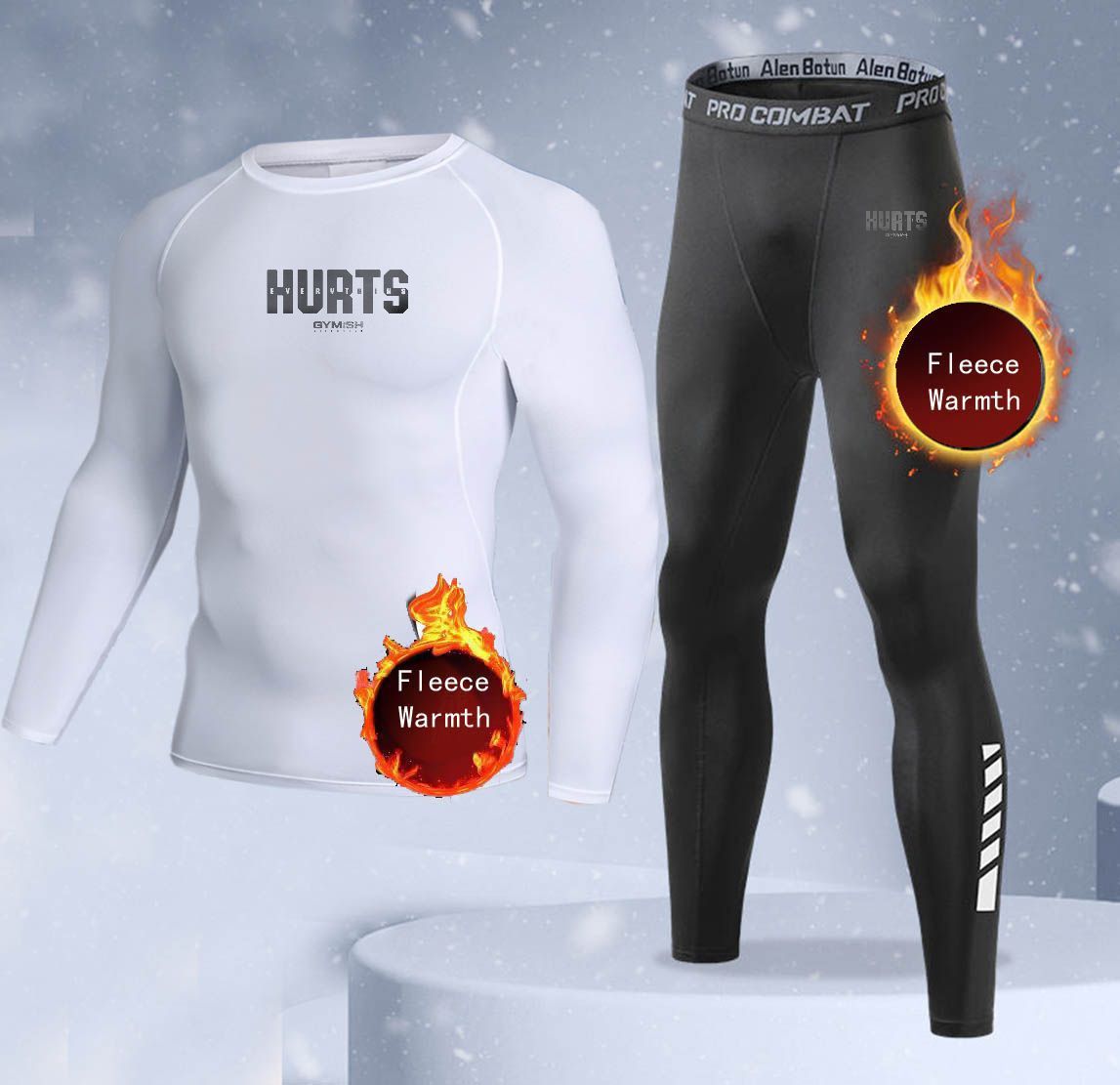 Nieuwe 2-delige winter warme h - Thermal Long John recensie en prijs